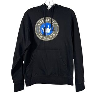 Fanatics Charlotte Football Club Chest Crest Black Hoodie Sz Small Unisex Soccer